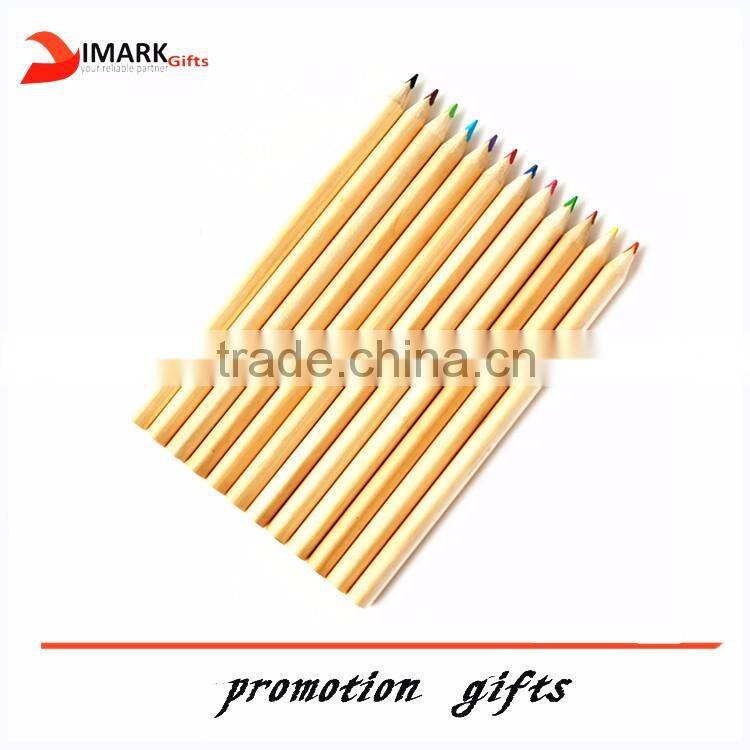 Natural wooden pencil with 12 colors /high quality long color pencil