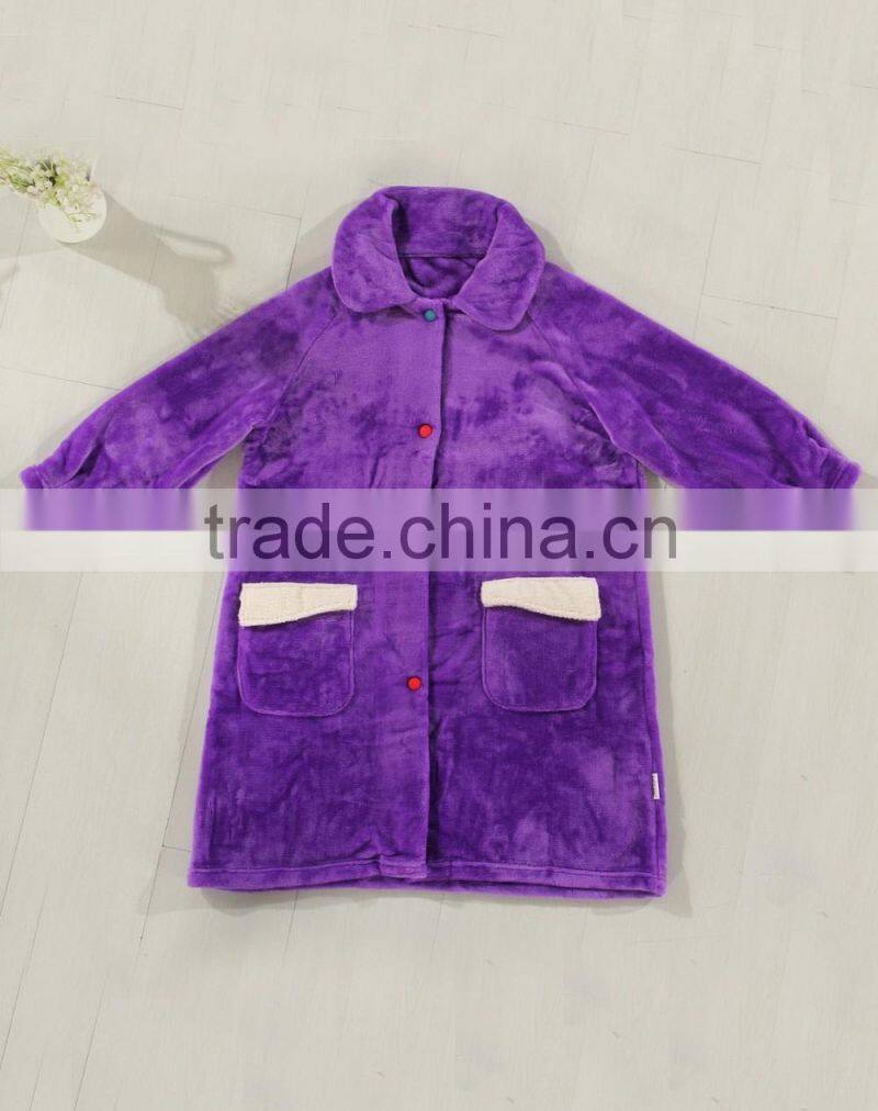 purple fluffy heated bathrobe for children bathrobe and bathrobe china