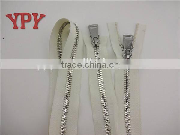 10# two way slider metal zipper with 110cm,O/E,0.145kg/pc