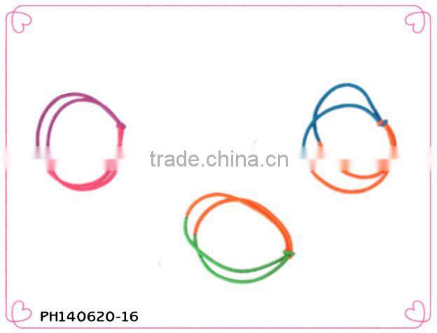 double color elastic hair bands double rubber hairband with knot