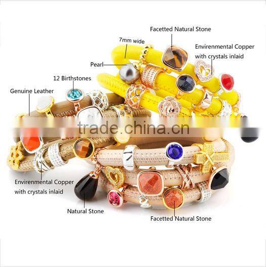New Arrival Women Rhinestone Leather Bracelet