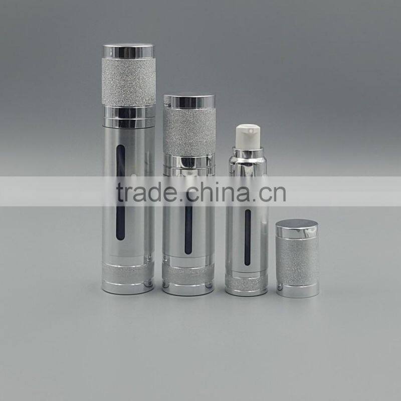 manufacture 10ml 30ml 50ml silver airless cream bottle 100ml 120ml 200ml good design blue/gold/silver airless perfume bottle