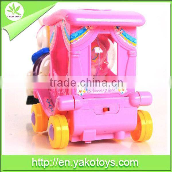 Good selling battery operated cartoon plastic carriage toys for sale