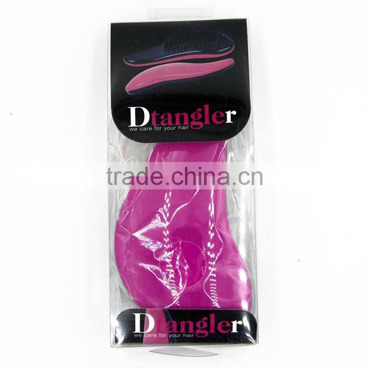 Custom Mixed Plastic Professional Free Comb Detangling Hair Brush