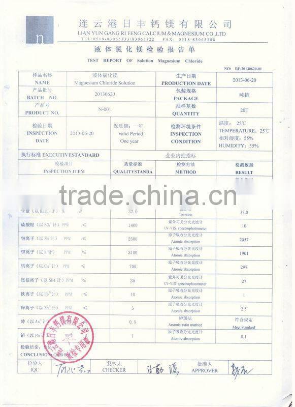 magnesium chloride solution