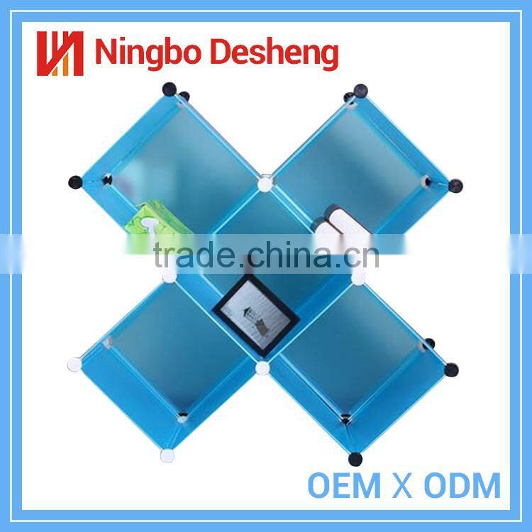 Hot sale plastic furniture quilt diy storage cube cabinet wardrobe