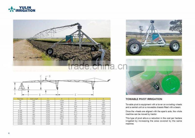 Agriculture Farm Towing Irrigation System for farm irrigating of three wheels and four wheels