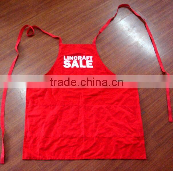 Customs band promotional uniform double sided apron with pocket in the front