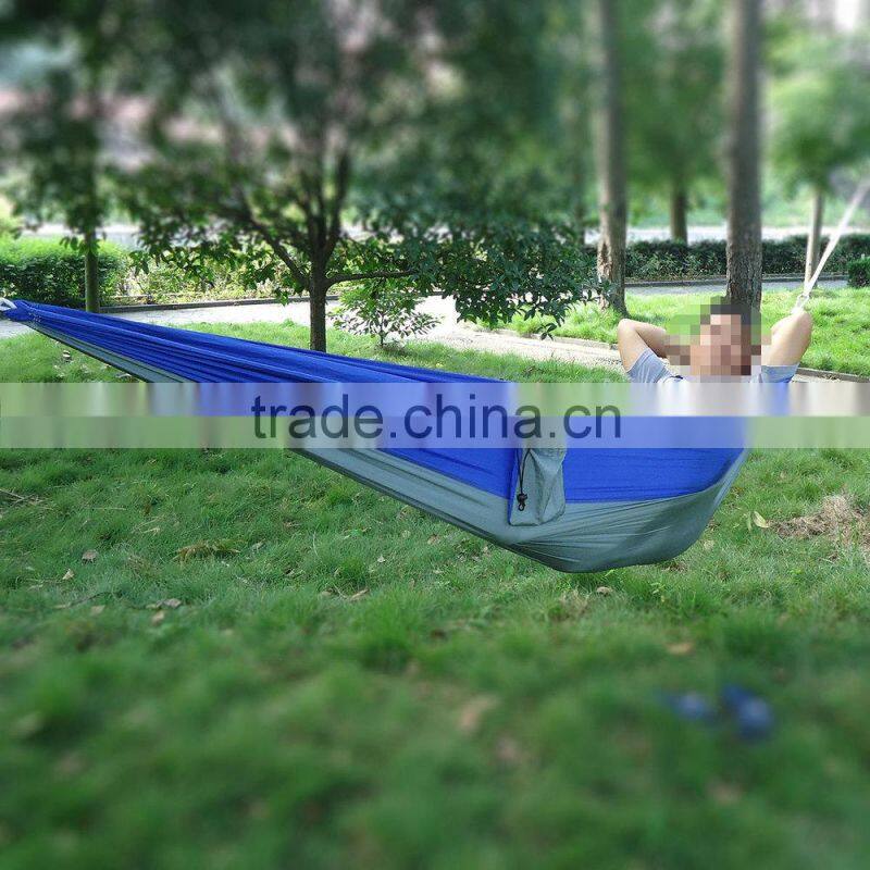 2017 Hot selling 2 Person portable Outdoor Camping Hammock with carry bag