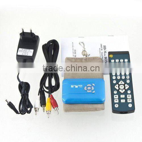 1080P Full HD USB HDMI SD/MMC 3D TV Movie Media Player Box + Remote Controller