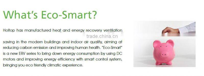 Low Power Cost Heat Recovery Ventilatior with DC Motor