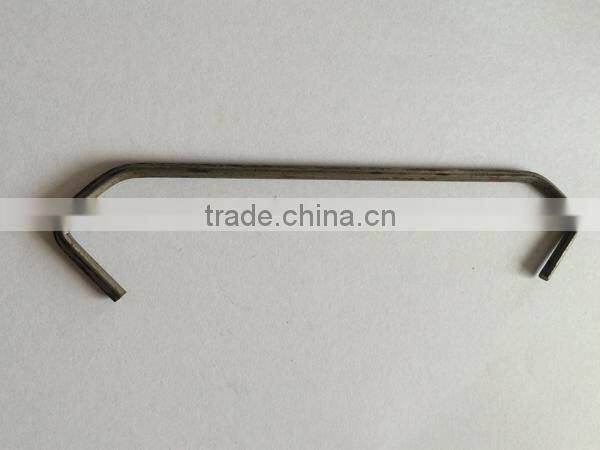 0.120"wire diameter length spring steel wire form 7" lengthV power coating hook