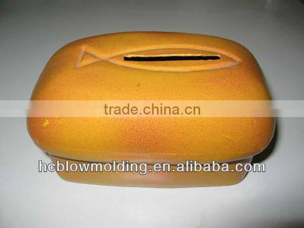 OEM plastic money box white piggy bank plastic HDPE coin bank ,money bank