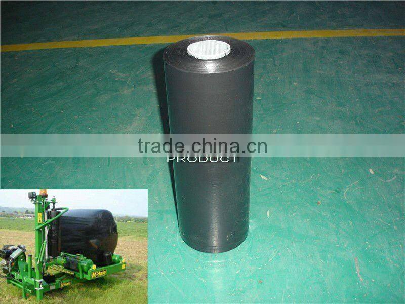 white and black silage wrap film