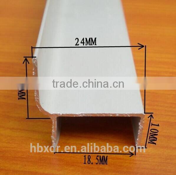 2014 hot sale high quality aluminum u channel profile with surface anodizing