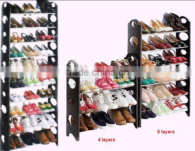 10 Layer Free Assembly Cheap Plastic Shoe Rack