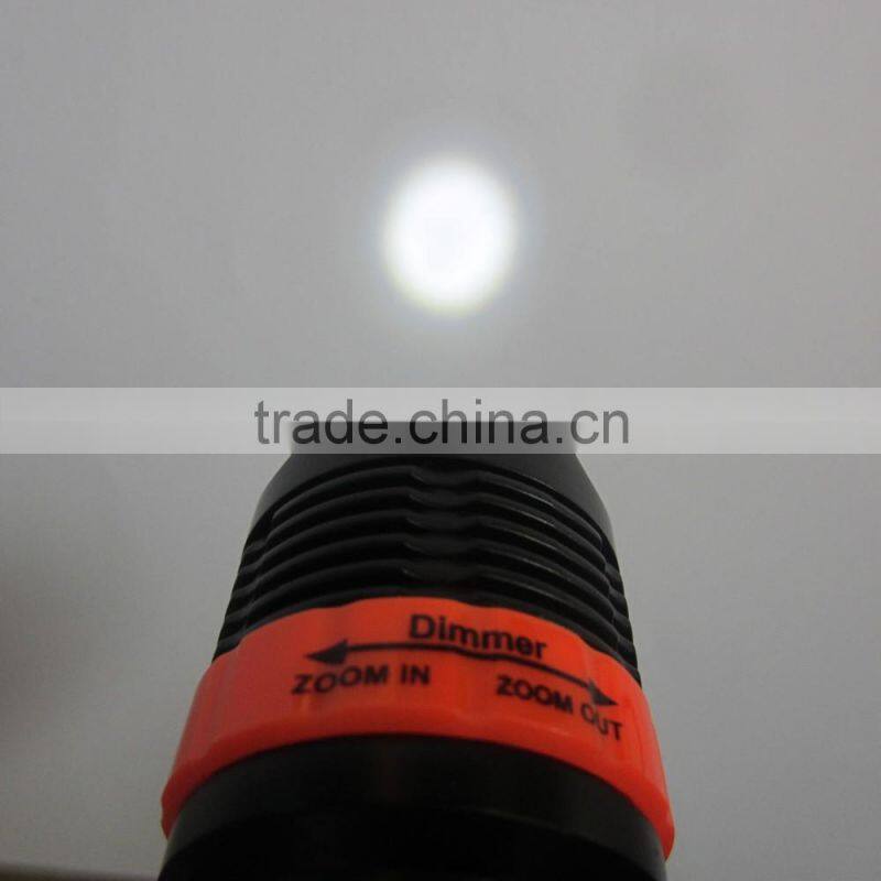 3 Modes Portable ABS Zoom LED Mini Flashlight Torch