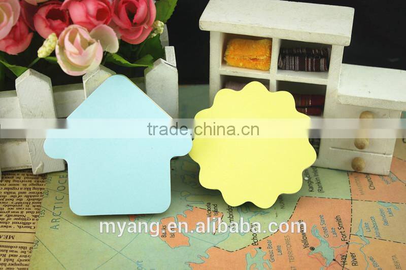 Wholesale various kinds of desgin and customized color note pads,oem cake shape memo pad paper cube sticky note pad