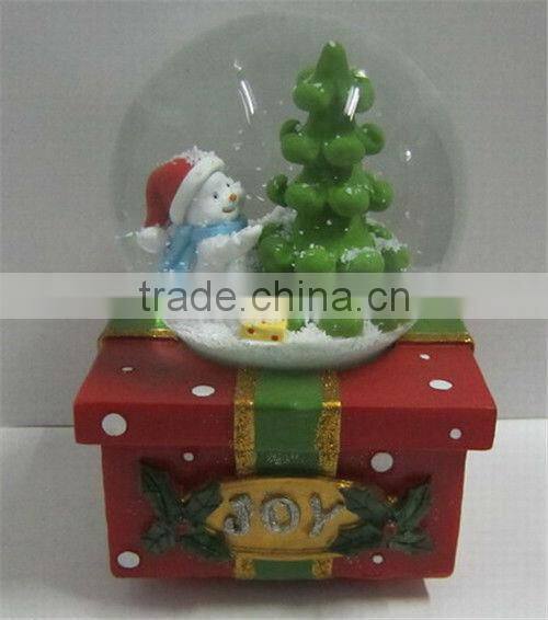Resin glass unique christmas snow globes