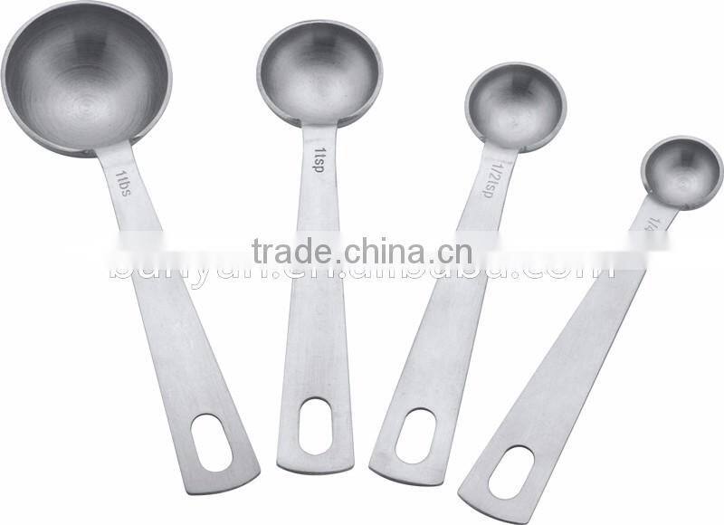Top Quality 4pcs Stainless Steel Spoon Set Measuring Cup Spoon With Silicon Handle