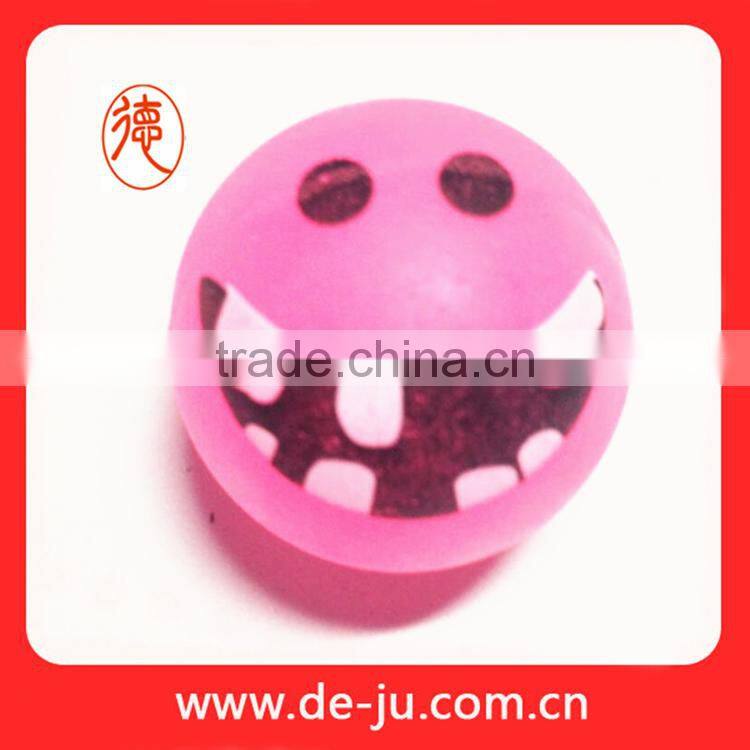 Special Design Glow Pink Emoji Bounce Back Ball
