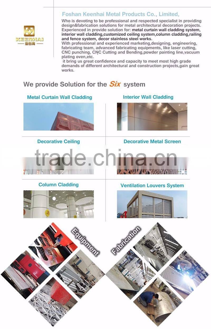 Decorative Laser cutting Exterior Modern Building Aluminium Facade