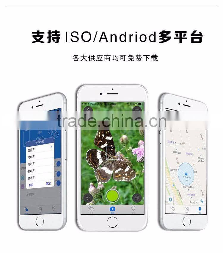 Simple Design Matel Smart Bluetooth Anti-lost Alarm Keychain, Personal Anti-lost Key Tracker