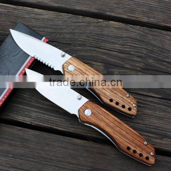 Custom wooden multifunction blade knife,outdoor survival tool knife