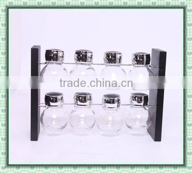 6pcs 100ml glass spice jar set