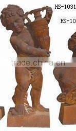 China white cast iron Life size home decor art nude woman garden statue