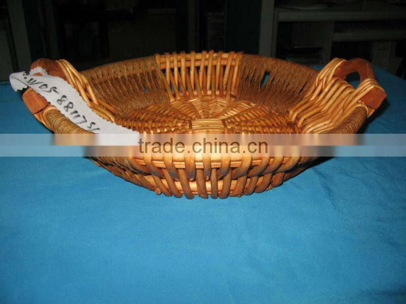 rect primary willow tray /wicker tray for food and vegetables