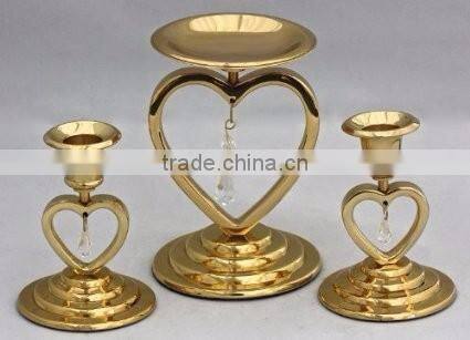 iron cast antique golden candle holder for home used