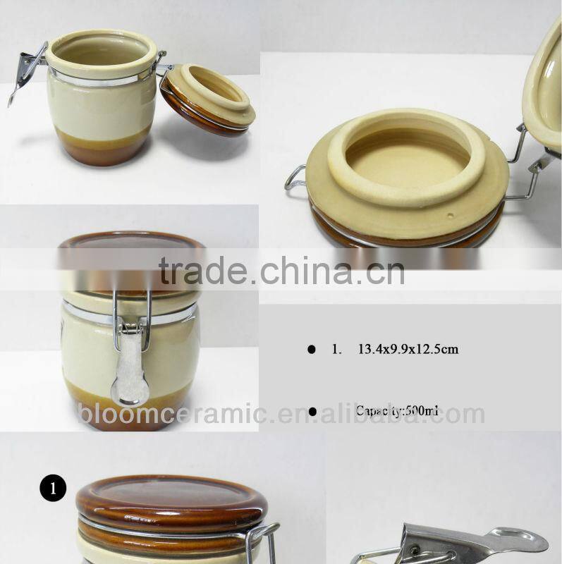 Handmade sealed canister set