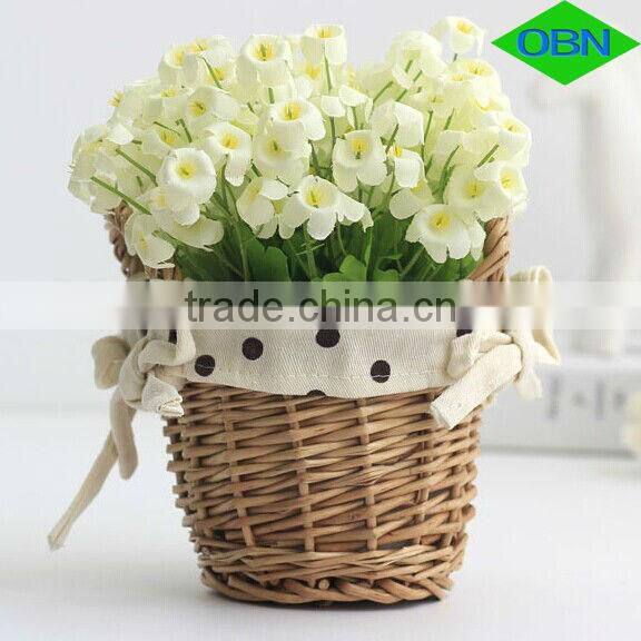 Woven wicker handmade flower basket