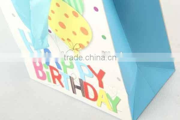 Printed Foldable Gift Bag With Balloon Pattern/ Shopping Paper Bag