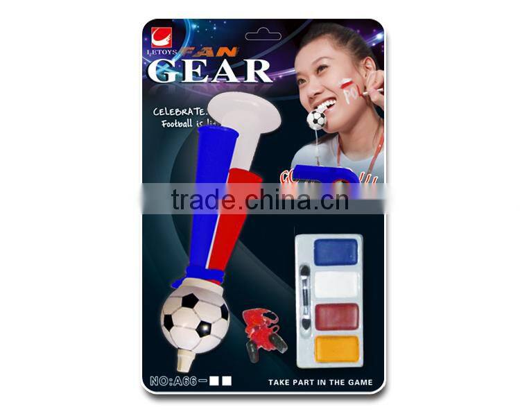 2016 Euro Cup factory supply football horn cheering set/ fan gears / soccer fans noise maker kit