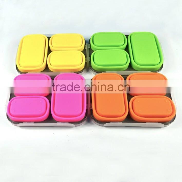 Silicone Food Storage Lunch Box Containers