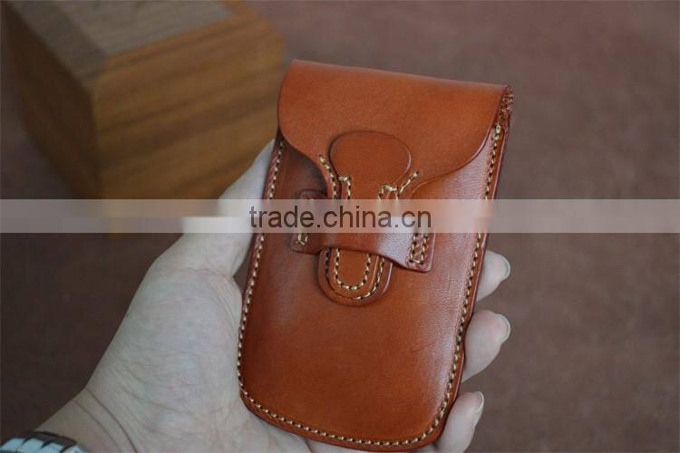 Handmade Band Card Holder Genuine leather for Travel Retractable Badge