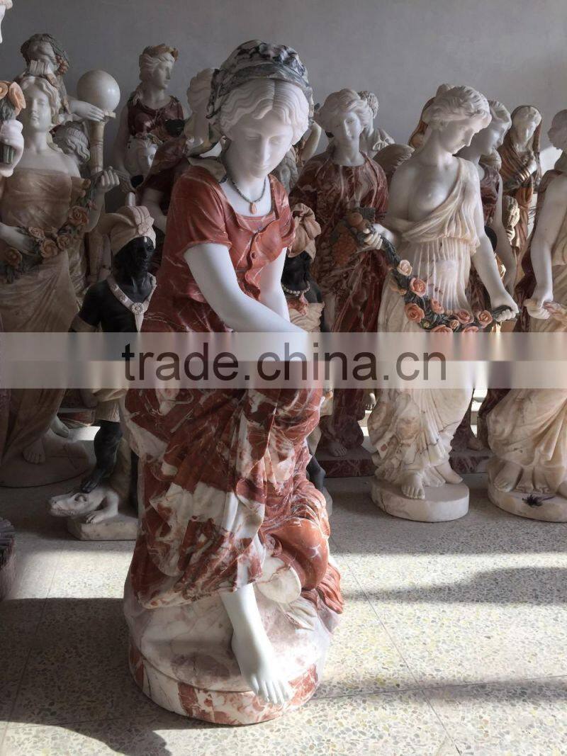 Natural red blood marble