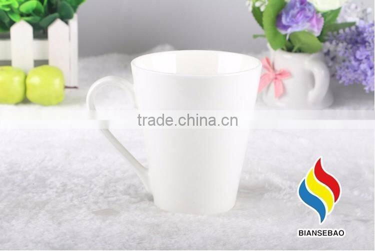 factory bulk coffee mug white plain spinning mug