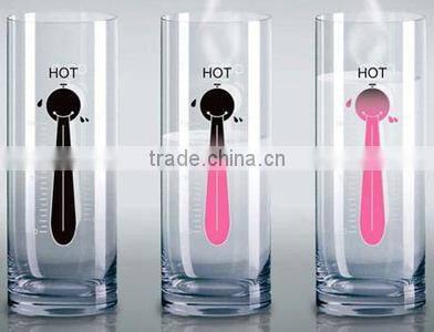 custom made tall color changing glass mug for drinking