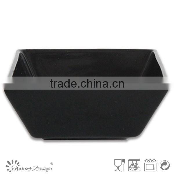 5.5" solid yellow color square bowl in solid color