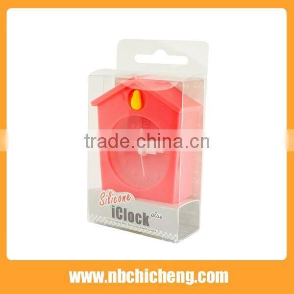 House Shape Silicone Alarm Clock, Colorful Mini Clock, Silicone Table Clock
