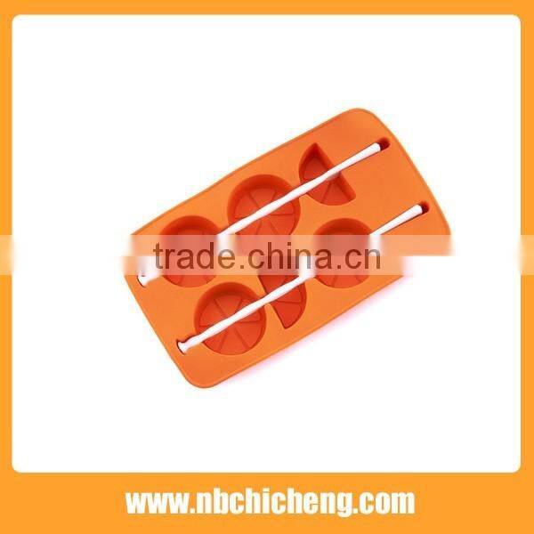 Lemon Silicone Ice Cream Mould/ Ice Tray Cube lollyPop Cream Maker/Popsicle Molds Set