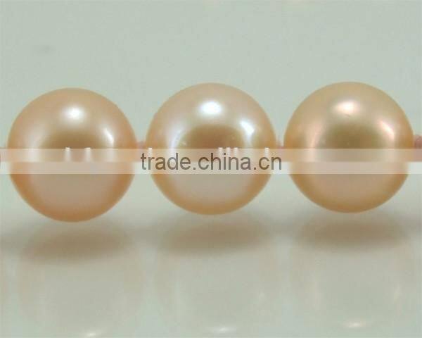 Natural 8-9mm Pink Freshwater Pearl Necklace With 14K Gold Clasp