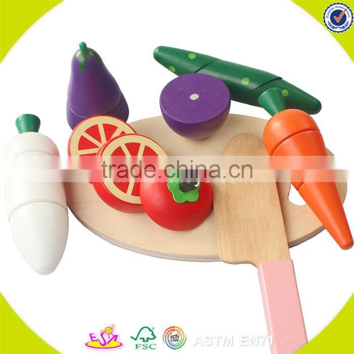 wholesale kids wooden toy vegetables new design baby wooden toy vegetables cheap wooden toy vegetables W10B089