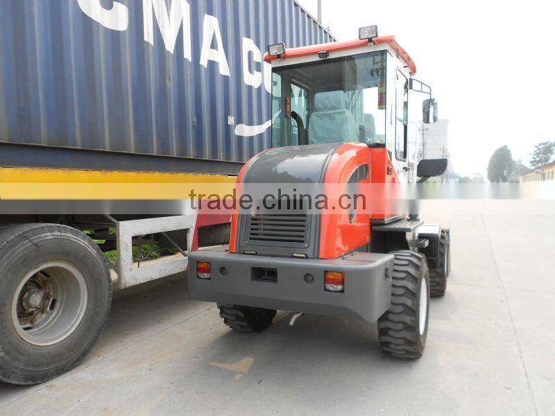 HZM 4wd mini multifunction wheel loader zl12 with snow plower, pallet fork