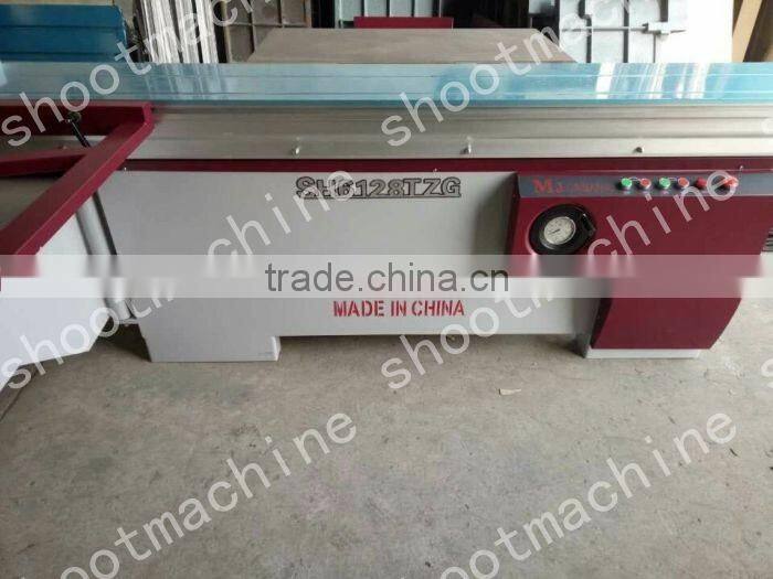 wood Sliding panel saw SH6128TZG with 2800x360mm Column Guide Rail and 45degree tilting and 4kw motor