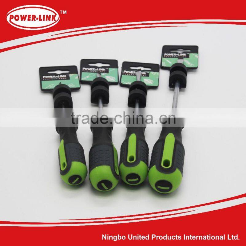 4pc CRV slotted screwdriver hand tools set and sleeve