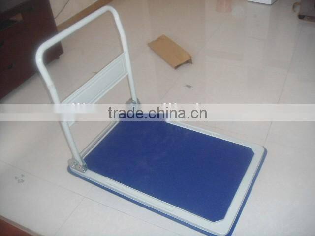 150kg platform hand truck ,plastic warehouse dolly cart